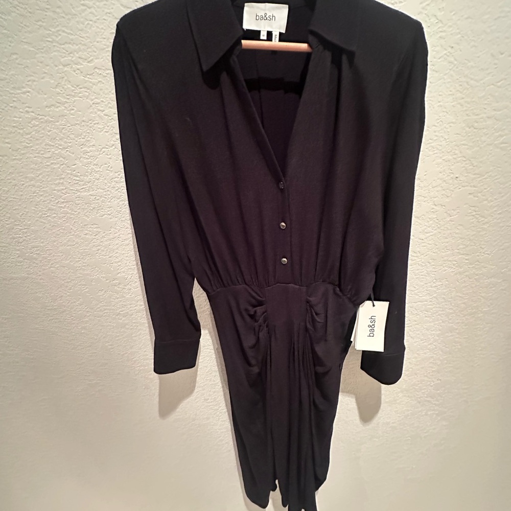 ba&sh Black Midi Dress